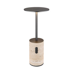 Lampe à poser Travertin grise, H 27,6 cm