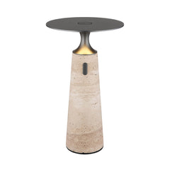 Lampe à poser Travertin grise, H 33,6 cm (21051)