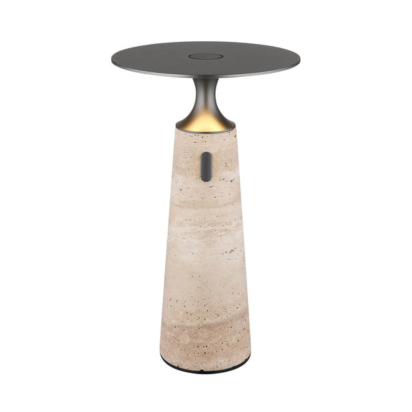 Lampe à poser Travertin grise, H 33,6 cm (21051)