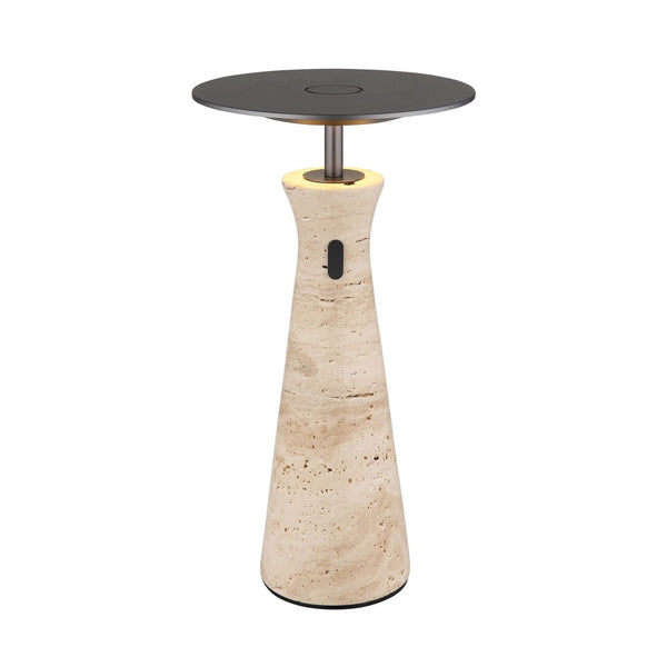 Lampe à poser Travertin grise, H 33,6 cm (21052)