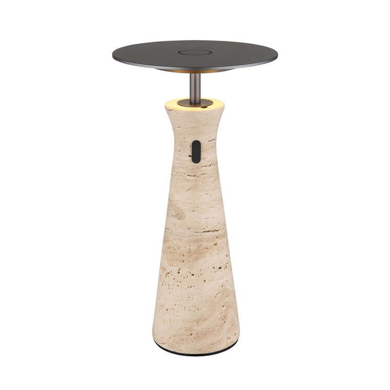 Lampe à poser Travertin grise, H 33,6 cm (21052)