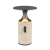 Lampe à poser Travertin grise, H 18,8 cm