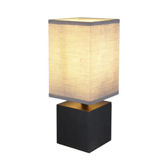 Lampe à poser Valentino noire et bois