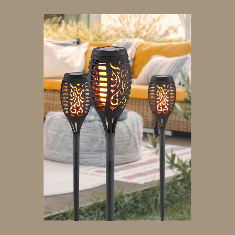Luminaire extérieur noir, H 51 cm