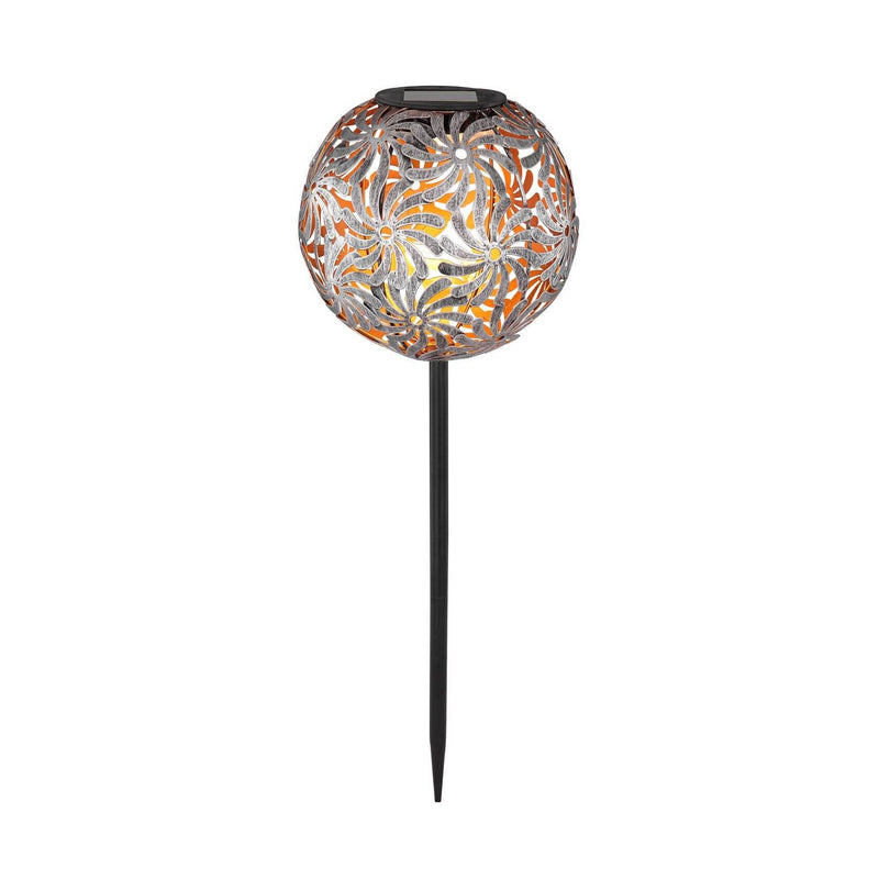 Luminaire extérieur argenté et gris, H 54 cm