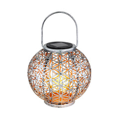 Luminaire extérieur argenté, H 29 cm
