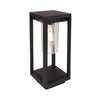 Luminaire extérieur Candela noir mat et aluminium, H 35 cm