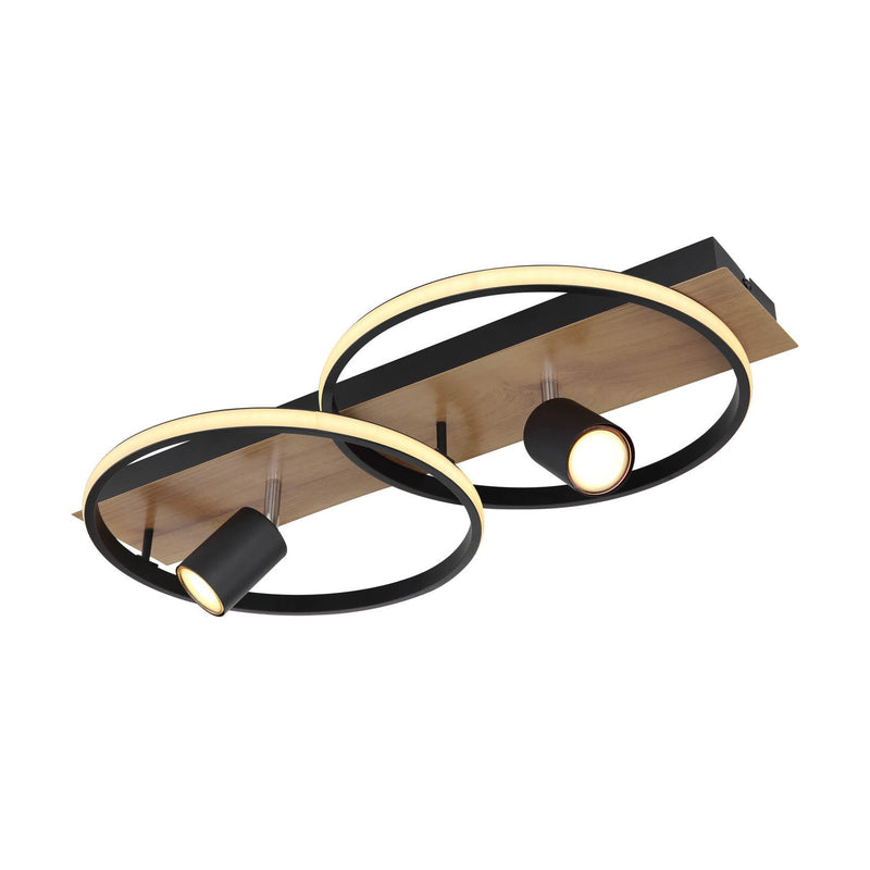 Plafonnier Danny noir mat