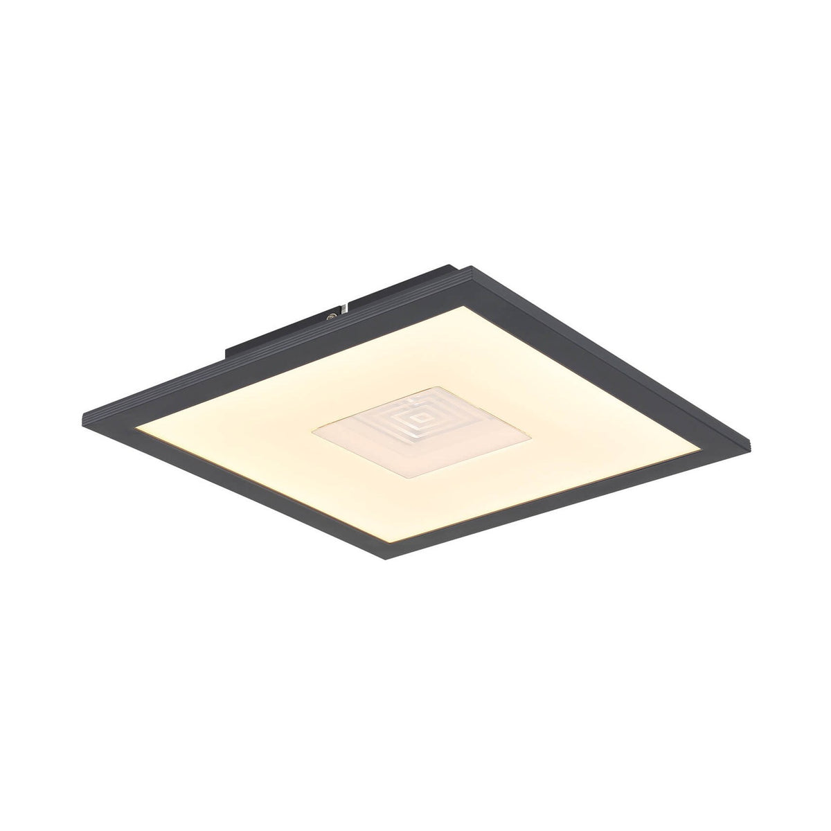 Plafonnier Doro blanc mat et aluminium
