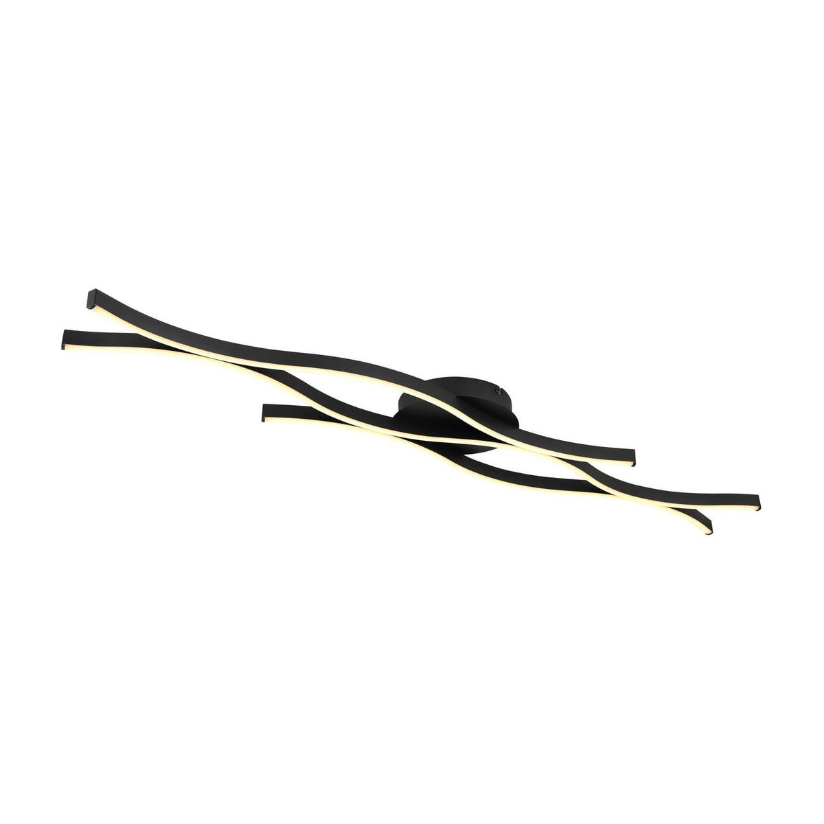 Plafonnier Geronimo noir mat, L 18 cm