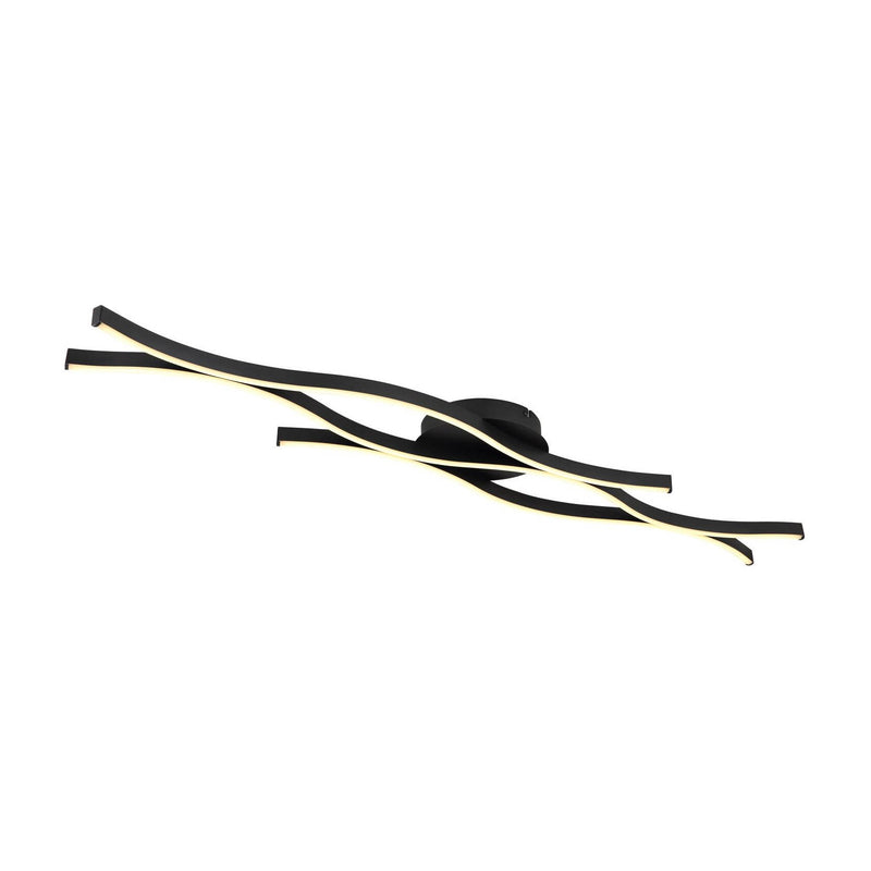 Plafonnier Geronimo noir mat, L 18 cm