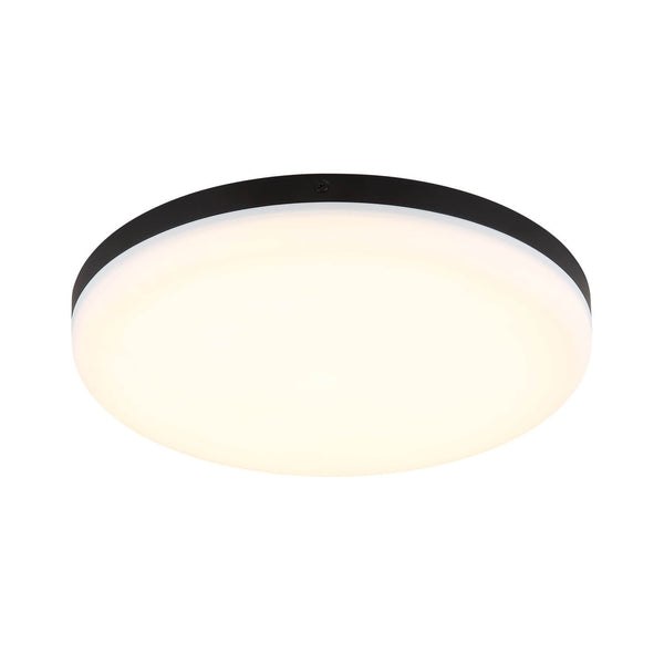 Plafonnier Matthew noir mat, Ø 30 cm (12387-24)