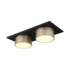 Plafonnier Raymond noir mat, L 46 cm