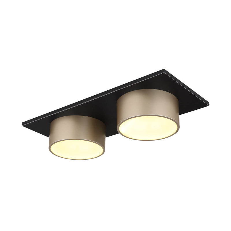 Plafonnier Raymond noir mat, L 46 cm