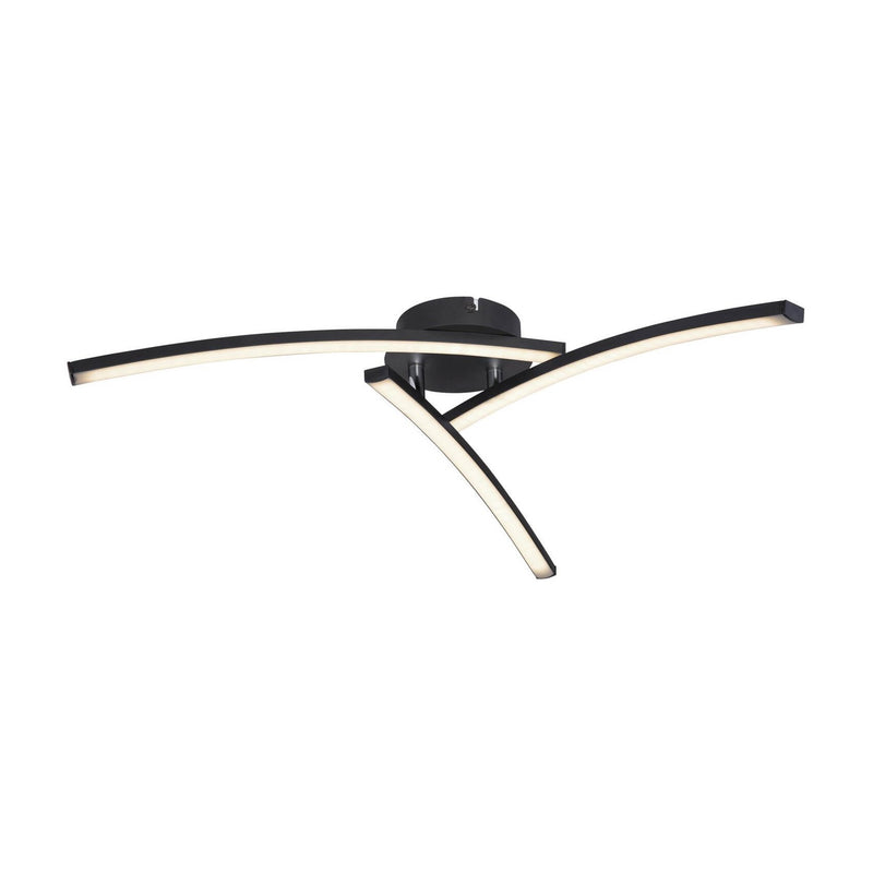 Plafonnier Tansy I noir mat, Ø 60 cm