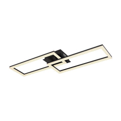 Plafonnier Tatjana noir mat, L 23 cm