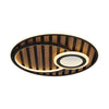 Plafonnier Woody noir mat, Ø 50 cm