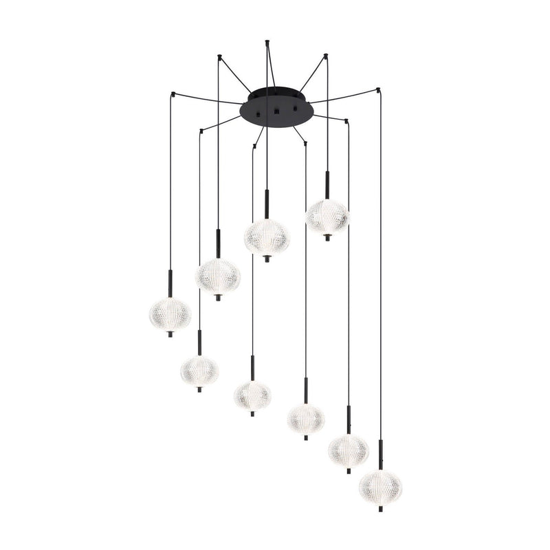 Suspension Aida noire mat, H 300 cm