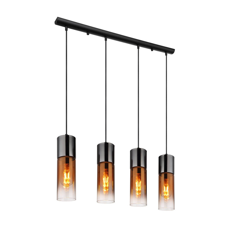 Suspension Annika noire mat, H 156 cm