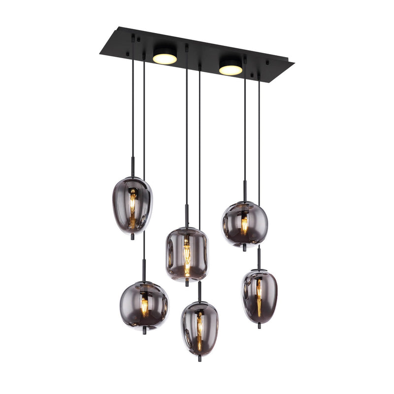 Suspension Blacky noire mat, H 120 cm