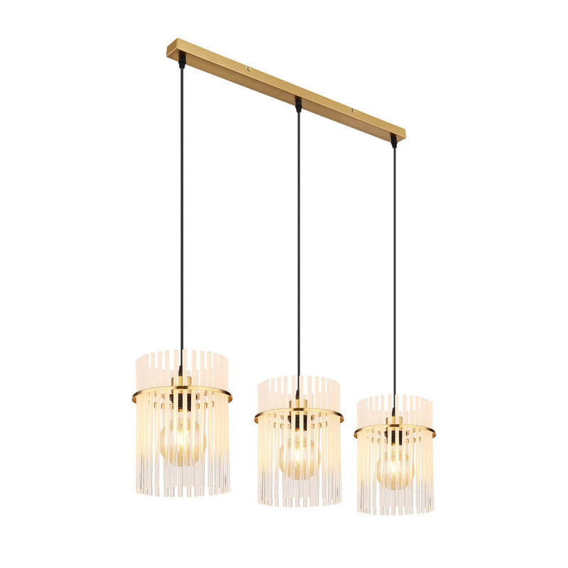 Suspension Gorley dorée, H 140 cm