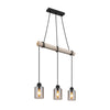Suspension Hadera noire mat, H 140 cm