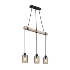 Suspension Hadera noire mat, H 140 cm