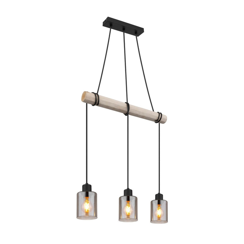 Suspension Hadera noire mat, H 140 cm