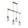 Suspension Hadera noire mat, H 120 cm