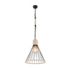 Suspension Halia noire mat, H 140 cm