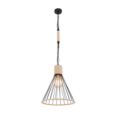 Suspension Halia noire mat, H 140 cm