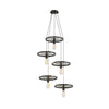 Suspension Jan noire, H 150 cm