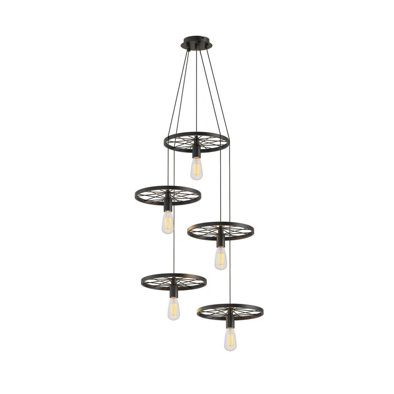 Suspension Jan noire, H 150 cm