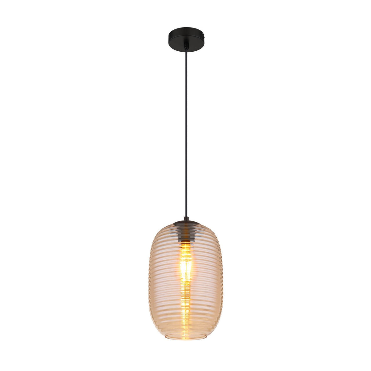Suspension Jefrey noire mat (15794HA)