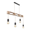 Suspension Joelle noire mat, L 121 cm