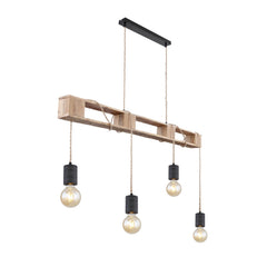Suspension Joelle noire mat, L 121 cm