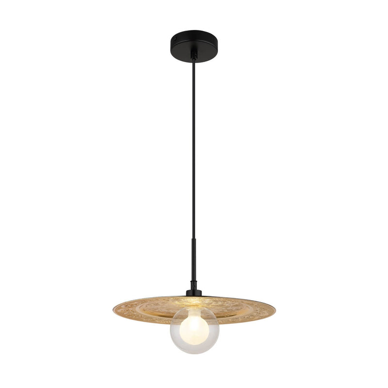 Suspension Riga noire mat, H 119 cm (15169G)