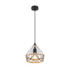 Suspension Ulleu noire mat, H 150 cm