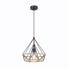 Suspension Ulleu noire, H 150 cm