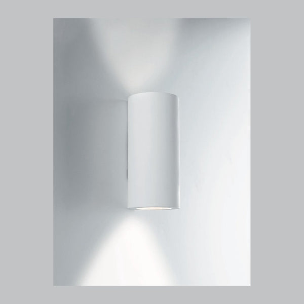 Applique murale Banjie blanche, plâtre, H 16 cm