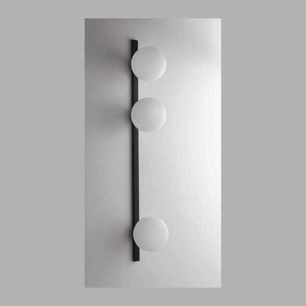Applique murale Enoire noire, verre, L 90 cm