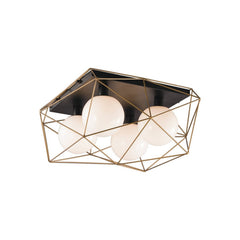 Plafonnier Abraxas doré et noir, L 62,5 cm