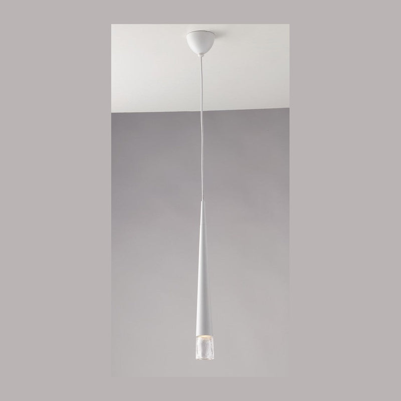 Suspension Lancelot blanche, verre