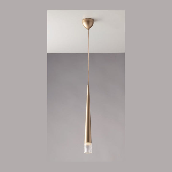 Suspension Lancelot dorée, verre