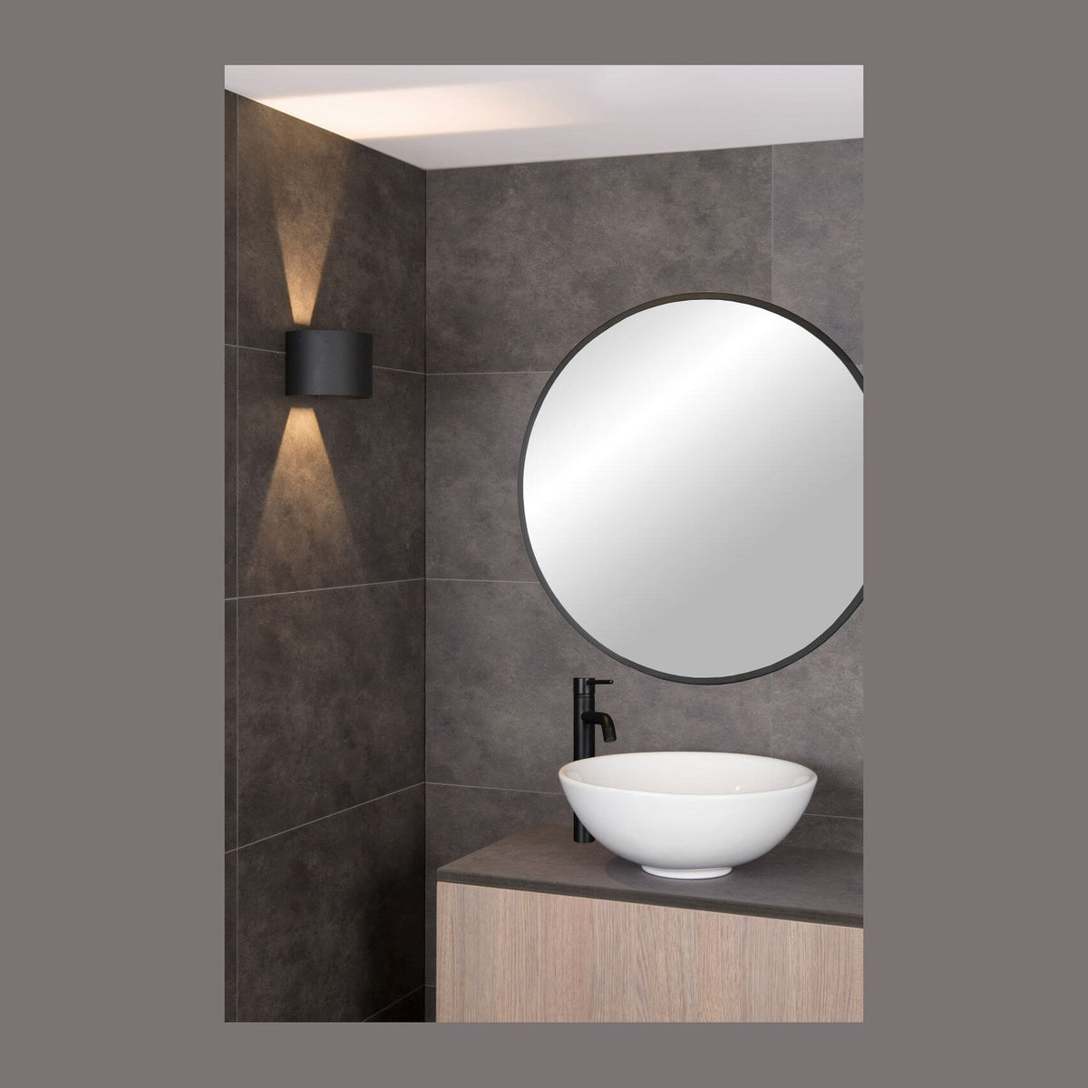 Applique murale AXI noire, L 13,5 cm