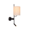 Applique murale Magic noire, lin, H 58 cm