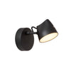 Applique murale Milne noire, H 16,5 cm