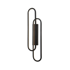 Applique murale Thelma noire, H 75 cm