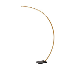 Lampadaire Curve doré mat et noir
