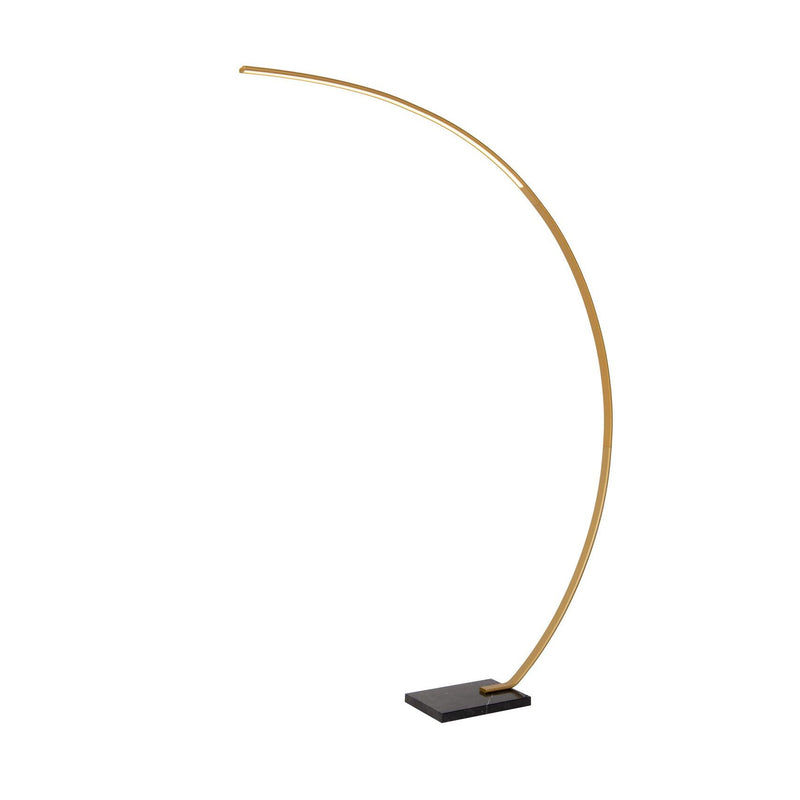 Lampadaire Curve doré mat et noir
